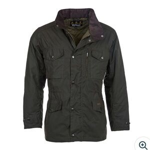 Barbour Mens Sapper Wax Jacket in Olive